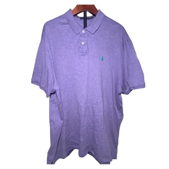 Ralph Lauren Polo Shirt Purple Heather  Short Sleeve Soft Logo Casual Comfy Golf - Picture 2 of 8